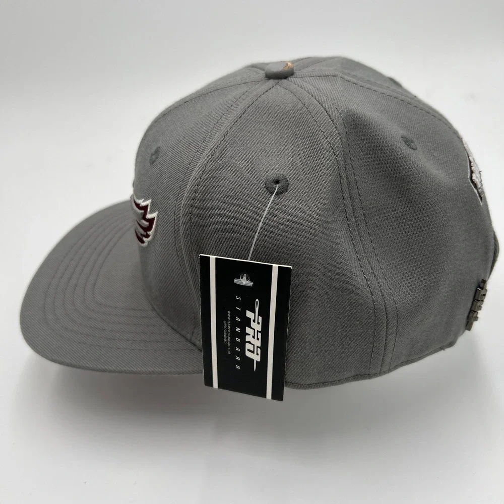 Pro Standard Maryland Eastern Shore Hawks Snapback Hat Gray Maroon Wool NEW